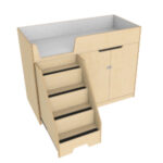 Toddler Birch Changing Table with Stairs