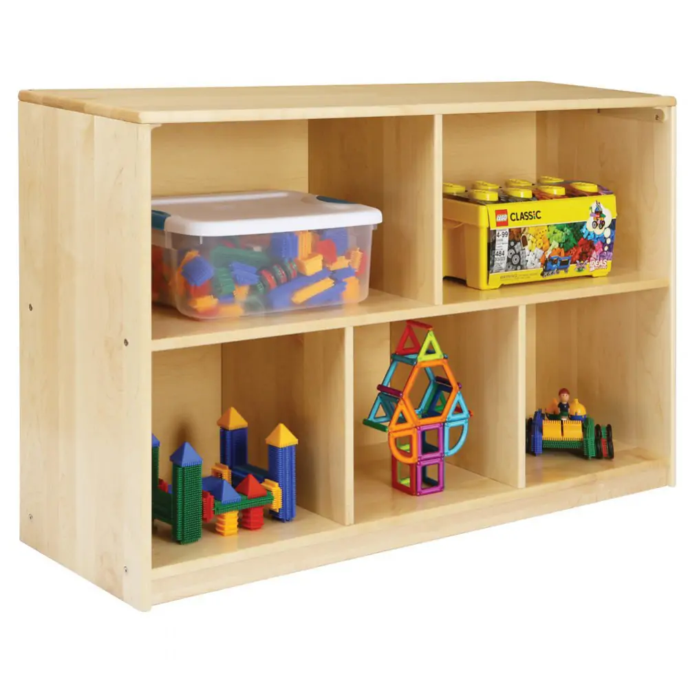 Compact and Mobile Low Single Storage Unit for Classroom Organization