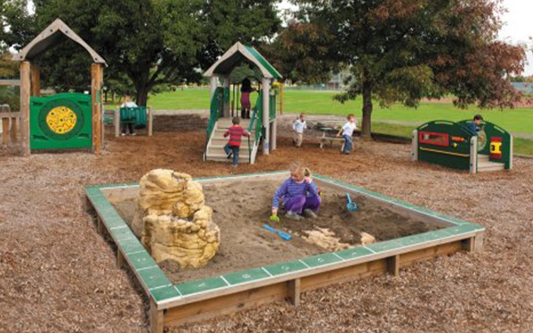 Vibrant Preschool Outdoor Playground
