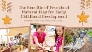 Preschool children exploring a natural playground