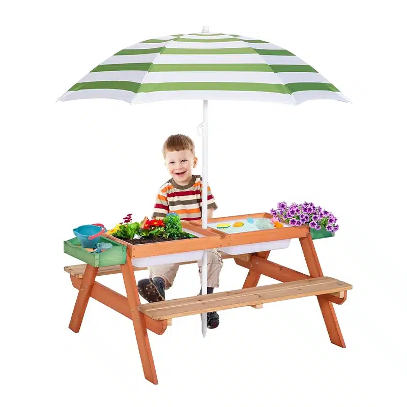 play picnic table with umbrella