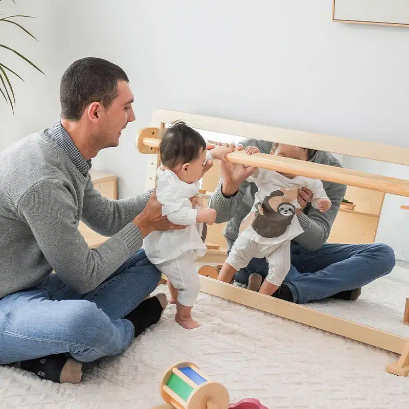 Montessori Mirror with Bar