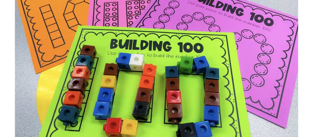 100 Days of School Ideas for Preschoolers Build 100 with Pattern Blocks