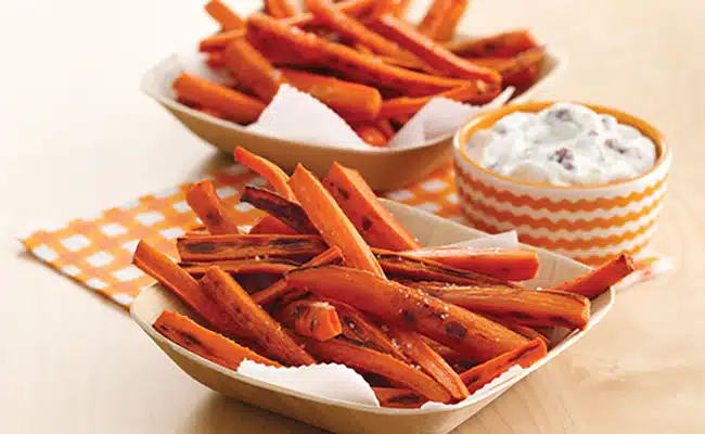 Carrot French Fries with Minted Salt