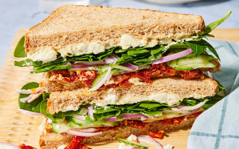 Cucumber Sandwiches with Hummus