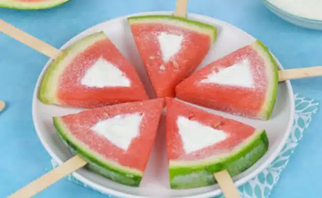 Watermelon and Yoghurt Pops