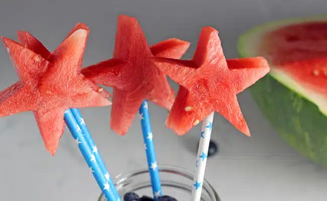 Watermelon star shapes