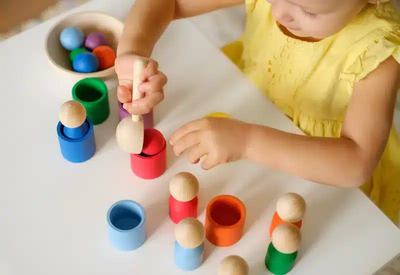 Montessori toys with spoons