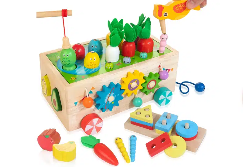Multi-animal wooden toys