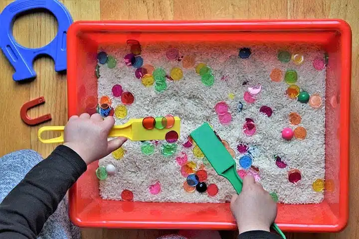 Sensory Bin Sorting