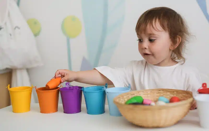 Toddlers with STEM Toys