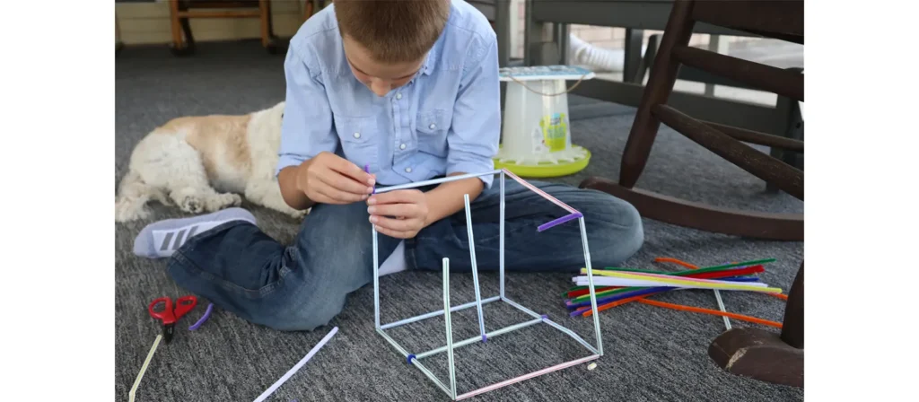 Unlocking Play Schemas: The Essential Guide to Child Development 36 preschool activity Straw and Tape Structures