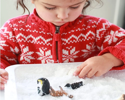 Instant Snow Sensory Play