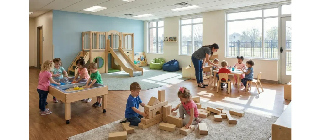 Daycare Furniture List For Us Preschools: A Practical Classroom Setup Guide 6 Daycare Play Exploration Areas