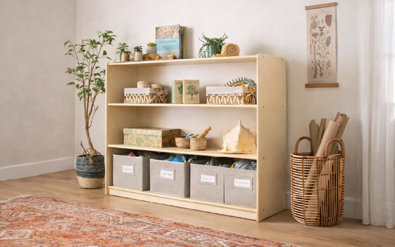Low Open Shelf Storage Unit