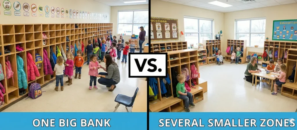 Preschool Locker Cubbies Buying Guide 13 Preschool Locker Cubbies One Big Bank vs. Several Smaller Zones