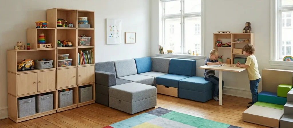 14 Small Playroom Ideas For Tiny Rooms With Big Play 4 Playroom Maximize Space With Modular Furniture