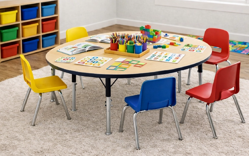 Adjustable Height Activity Tables