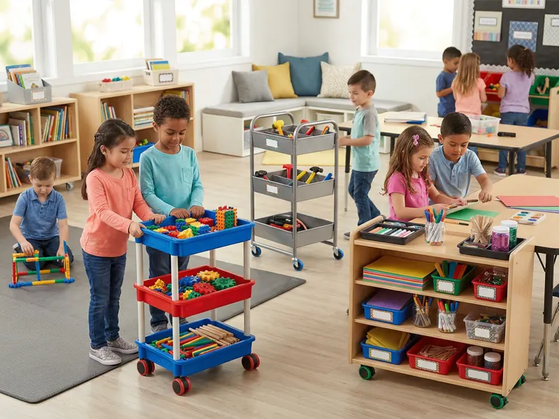 The Complete Guide To Creating A Maker Space For Kids 14 Mobile Storage Carts For Maker Space