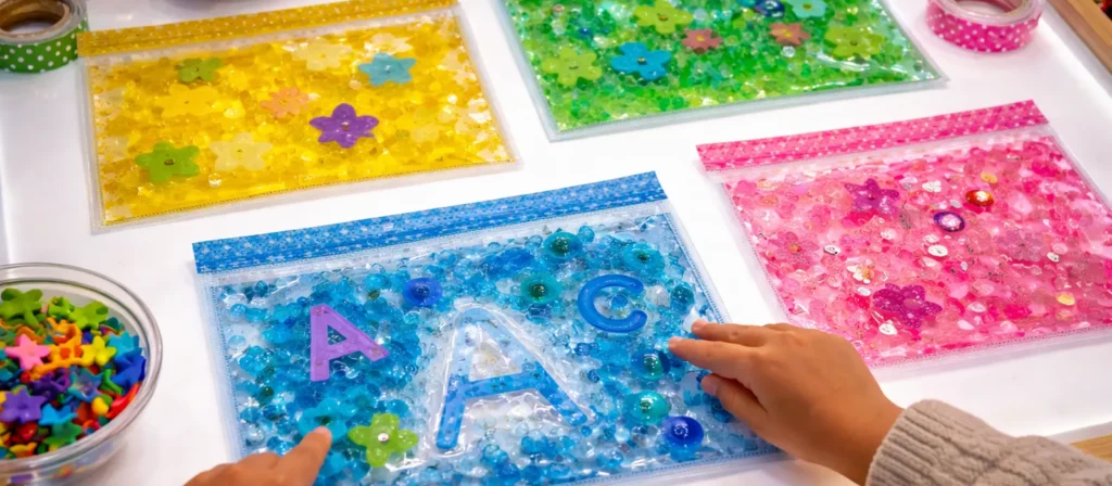 14 Popular Light Table Activities For Preschool 5 Sensory Bags On The Light Table