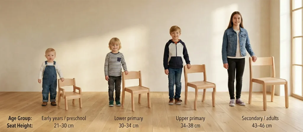 Classroom Table And Chair Height Guide 2 Standard Chair Dimensions