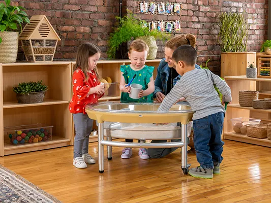 Tips For Cleaning Your Sand And Water Table 7 Metal-Framed Sand And Water Table