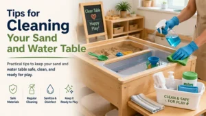 sand and water table cleaning