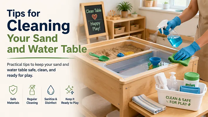 sand and water table cleaning