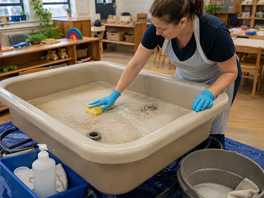 Tips For Cleaning Your Sand And Water Table 4 Sand-And-Water-Table-Cleaning