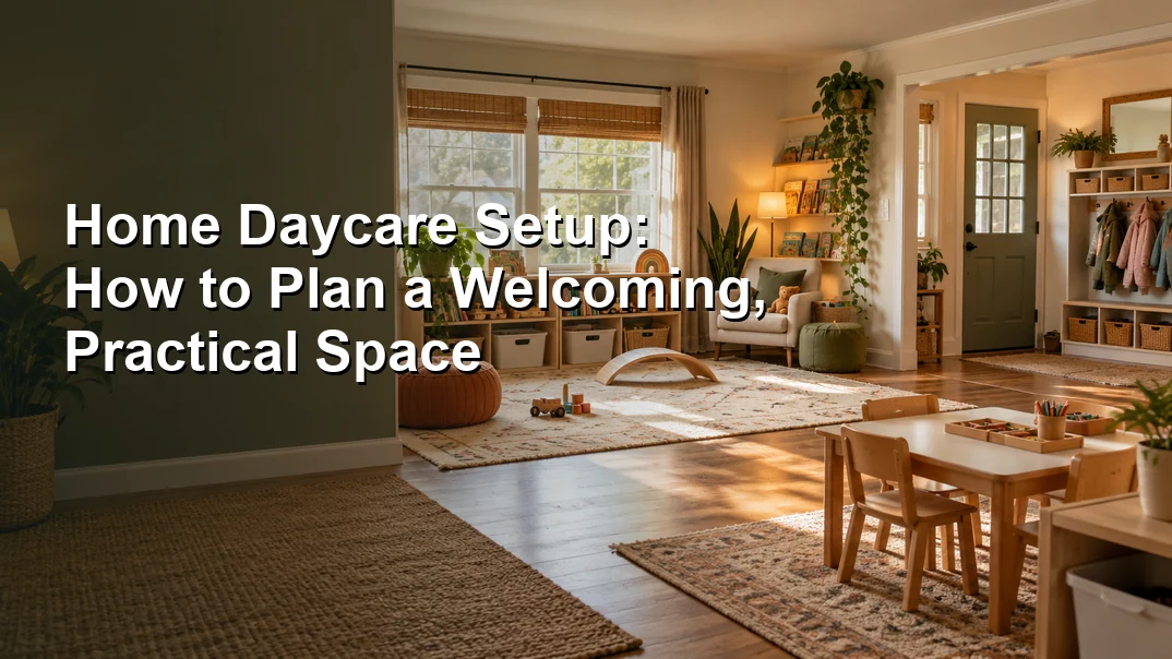 Welcoming home daycare setup with clear activity zones and open sightlines