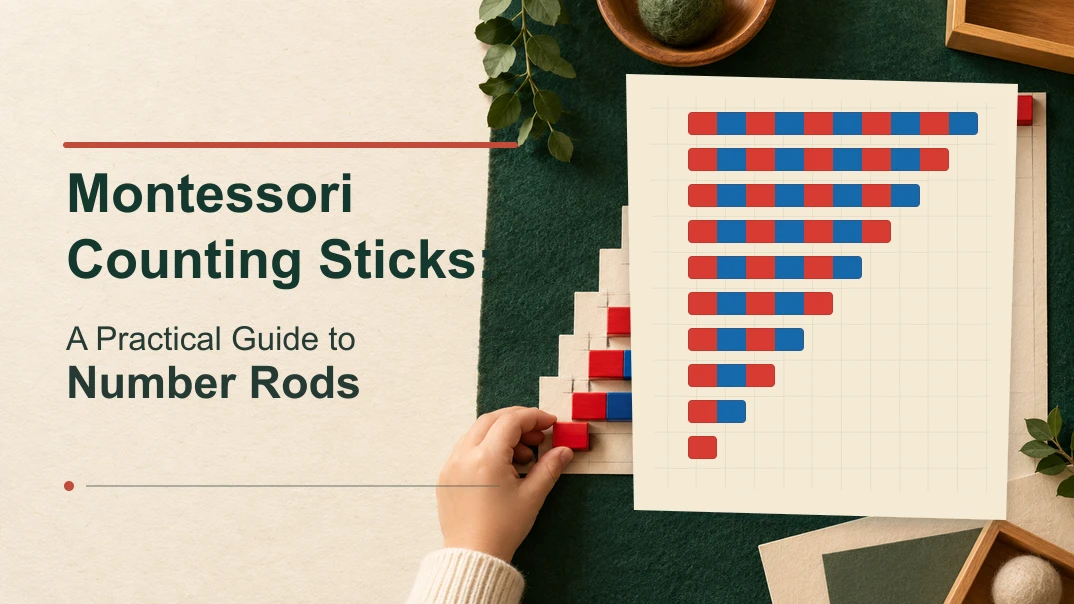 Montessori counting sticks